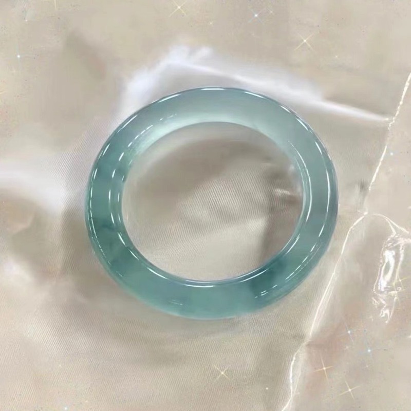 Bracelets - หยกน้ำแข็งคุณภาพสูงลายดอกไม้ธรรมชาติ หยกแก้วจากเหมืองเก่าของพม่า สร้อยข้อมือหยกเนื้อชุ่มและกลม