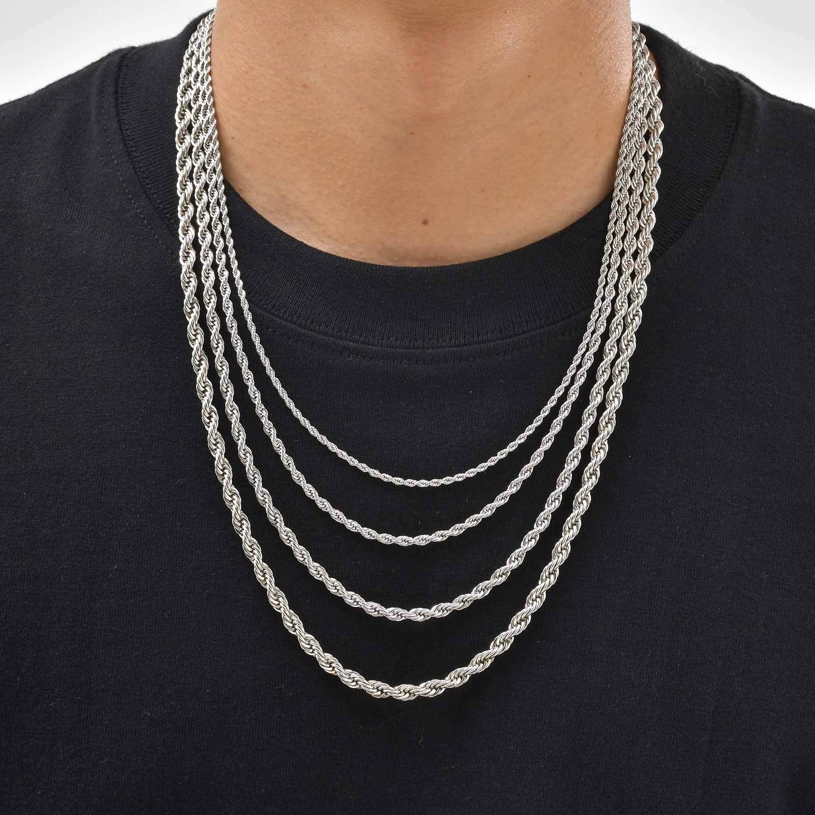 Cuban Link Chain 12Mm - ผู้ชายเชือกสร้อยคอยาวสแตนเลสสตีล Minimalist Twist สร้อยคอสร้อยคอมีให้เลือกสีทองเงินสี2ถึง5มม.