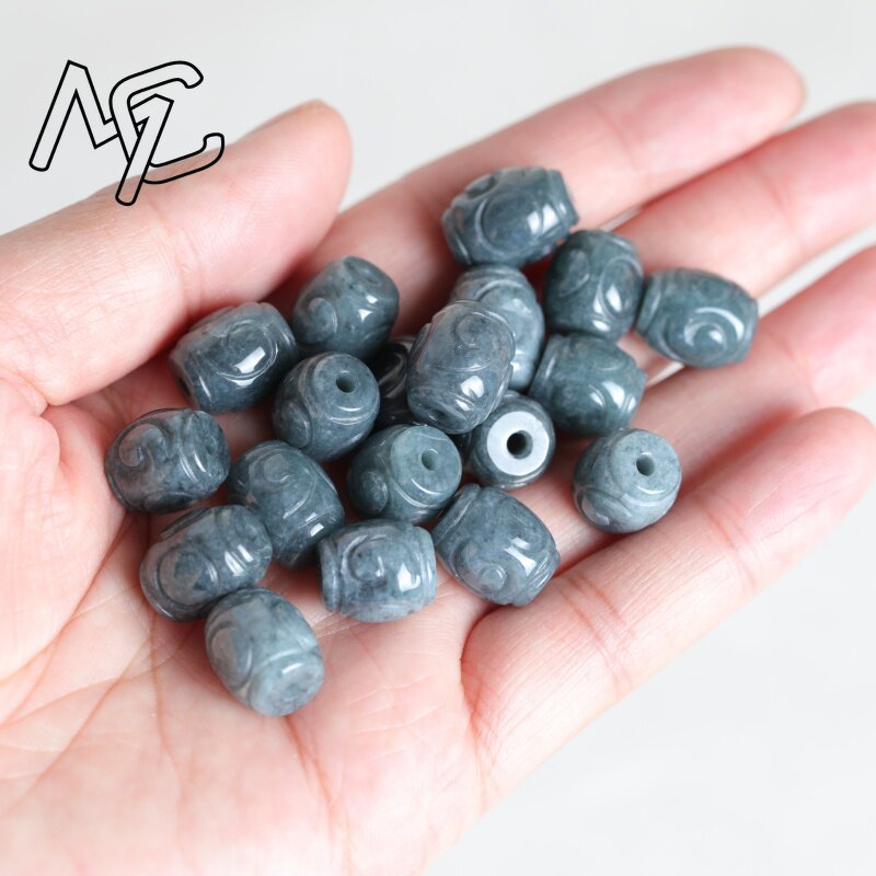ลูกปัดหยกน้ำสีฟ้าธรรมชาติ 5 ชิ - Earrings บทวิจารณ์และราคา