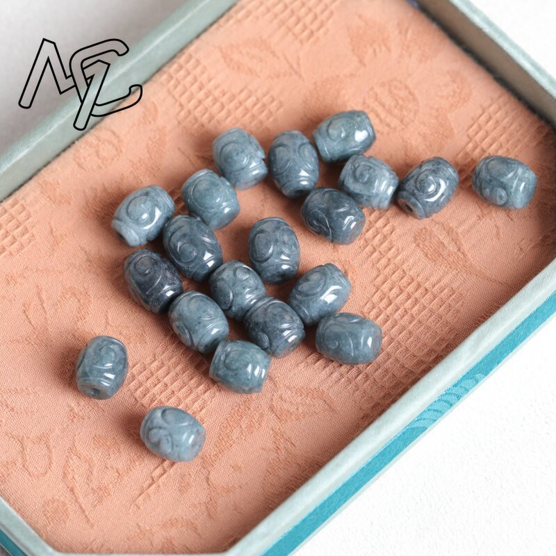 ลูกปัดหยกน้ำสีฟ้าธรรมชาติ 5 ชิ - Earrings บทวิจารณ์และราคา