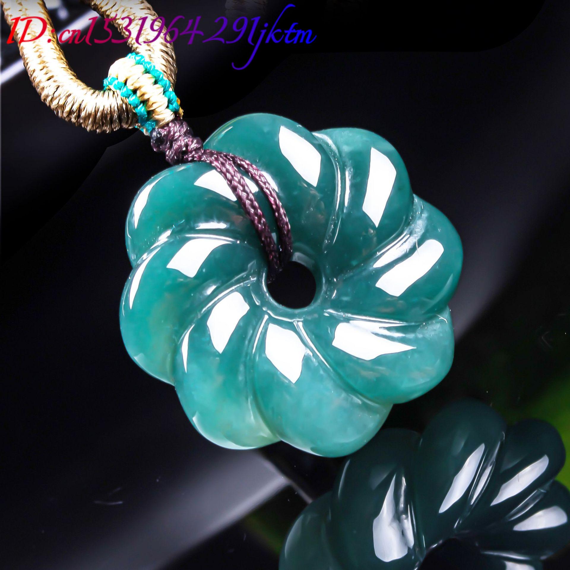 จี้สร้อยคอหยกพม่าแท้รูปดอกไม้  - Necklaces บทวิจารณ์และราคา