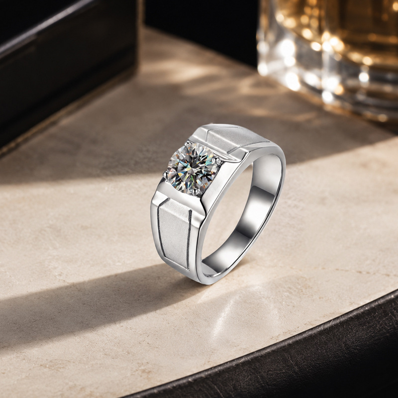 แหวนเงินแท้ S925 ดีไซน์สวย ขาย - Moissanite Engagement Ring 1 Carat บทวิจารณ์และราคา