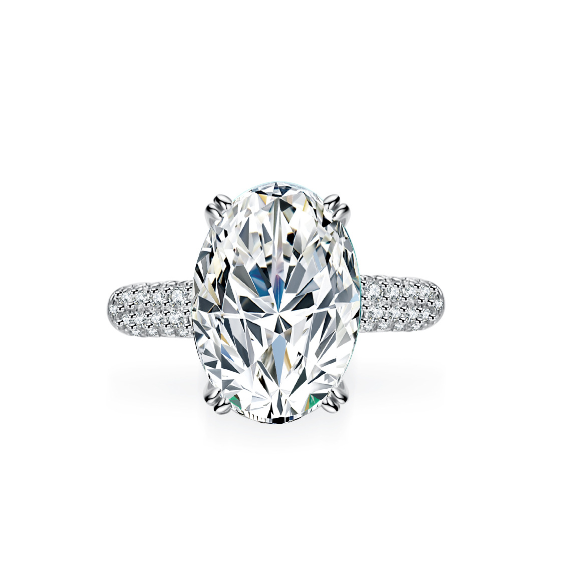แหวนทอง 18K ประดับโมอิสซาไนต์ส - Moissanite Engagement Ring 1 Carat บทวิจารณ์และราคา
