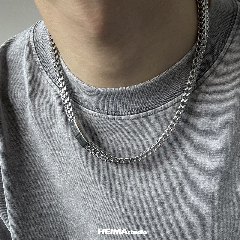 Hip-Hopไทเทเนียมเหล็กคู่สร้อยค - Cuban Link Chain 12Mm บทวิจารณ์และราคา