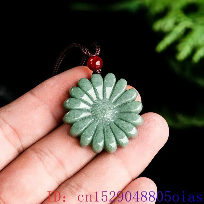 จี้สร้อยคอดอกทานตะวันหยกสีเขีย - Necklaces บทวิจารณ์และราคา