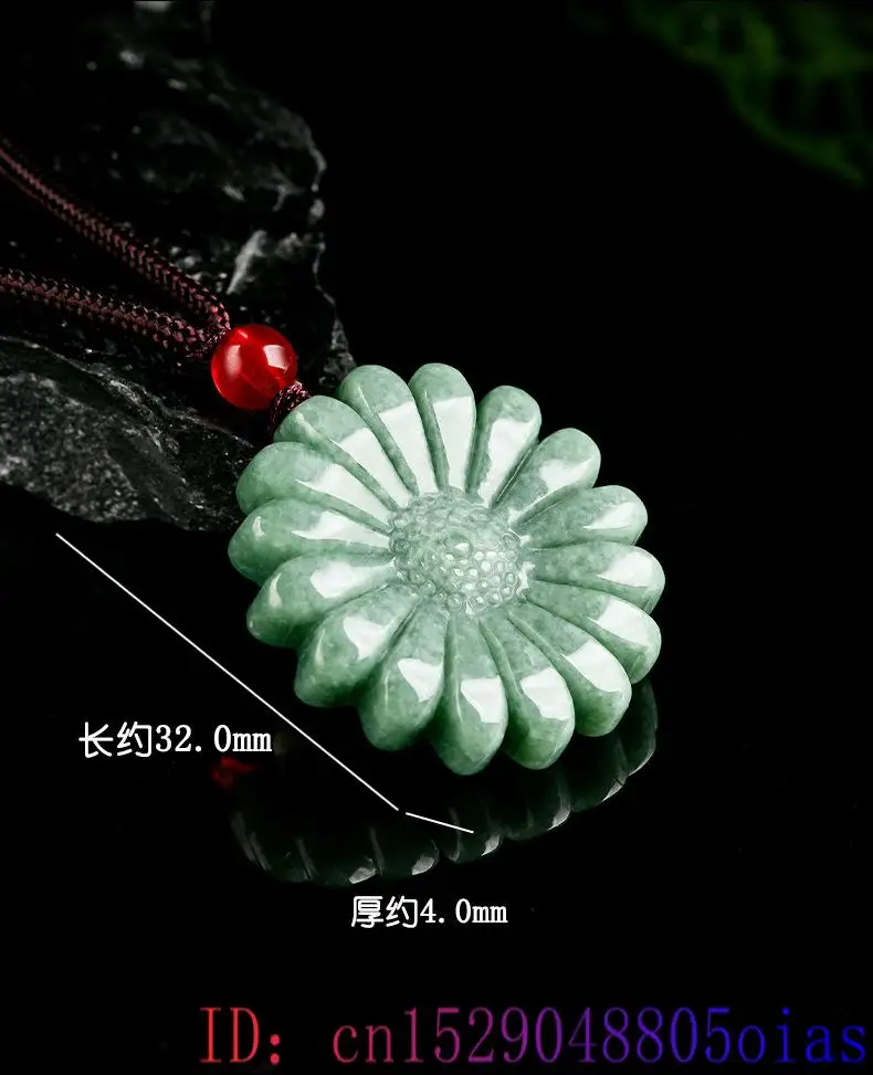 จี้สร้อยคอดอกทานตะวันหยกสีเขีย - Necklaces บทวิจารณ์และราคา