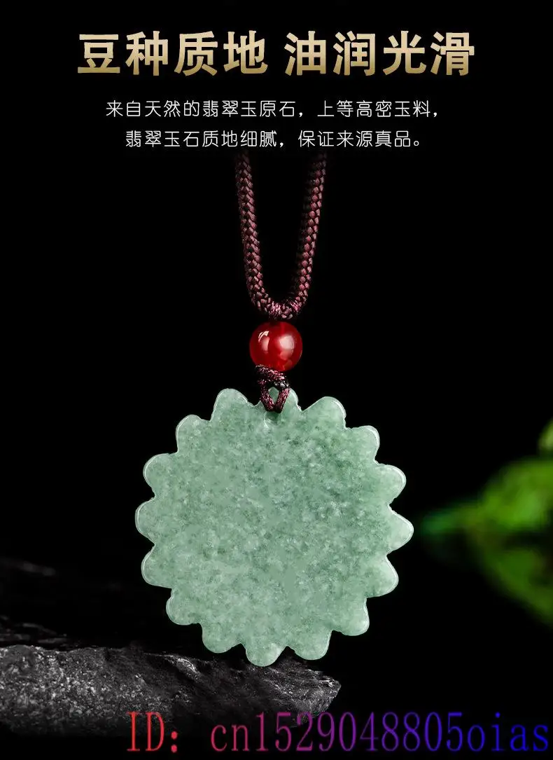 จี้สร้อยคอดอกทานตะวันหยกสีเขีย - Necklaces บทวิจารณ์และราคา