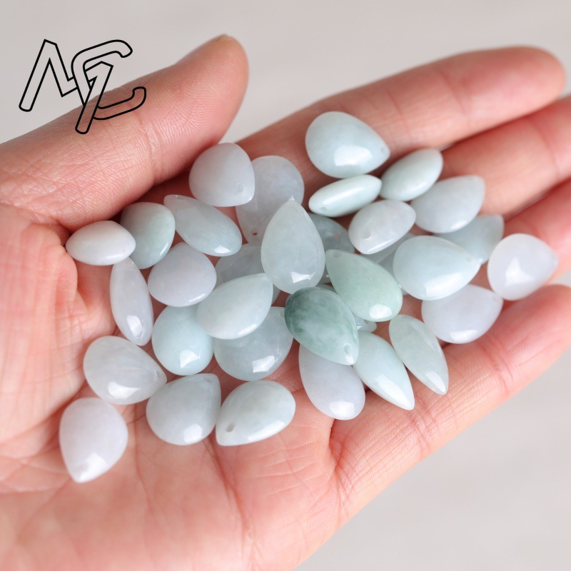 5PC หยกธรรมชาติหยดน้ำมรกตลูกปั - Earrings บทวิจารณ์และราคา