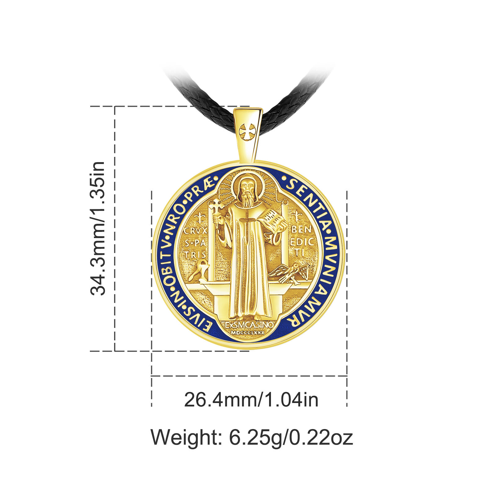 Eudora 925 เงินสเตอร์ลิง Saint - Cross Pendant Necklace Gold บทวิจารณ์และราคา