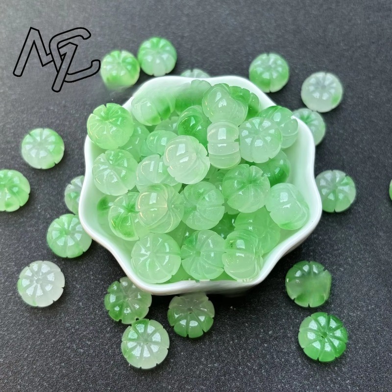 10pcs สีเขียวหยกฟักทองลูกปัด D - Earrings บทวิจารณ์และราคา