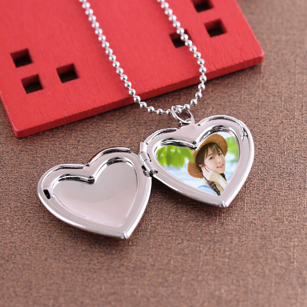 HOOH 1PC รูปหัวใจเพื่อนกรอบรูป - Heart Locket Necklace Photo บทวิจารณ์และราคา