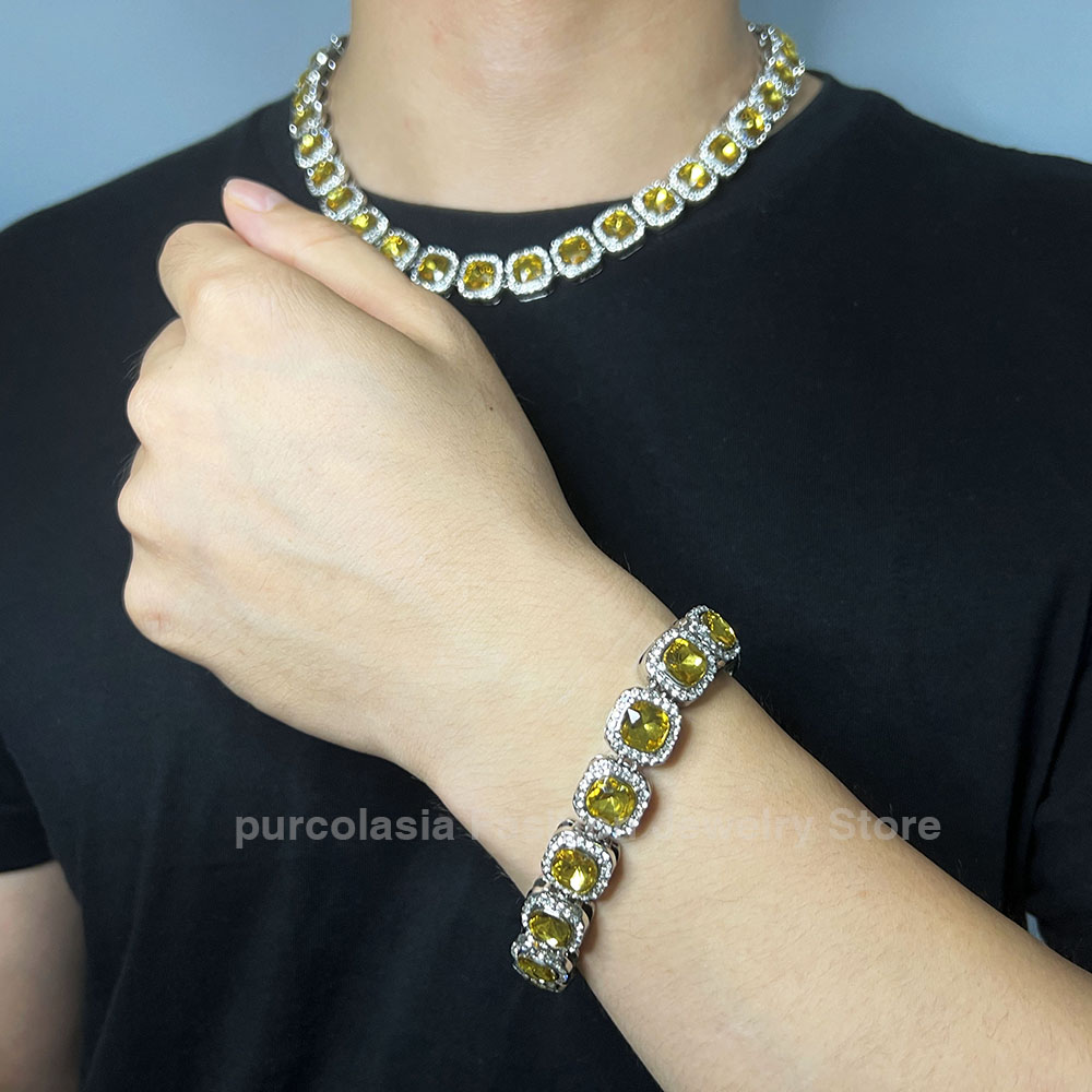 Brilliant Multi สี Iced Out สร - Cuban Link Chain 12Mm บทวิจารณ์และราคา