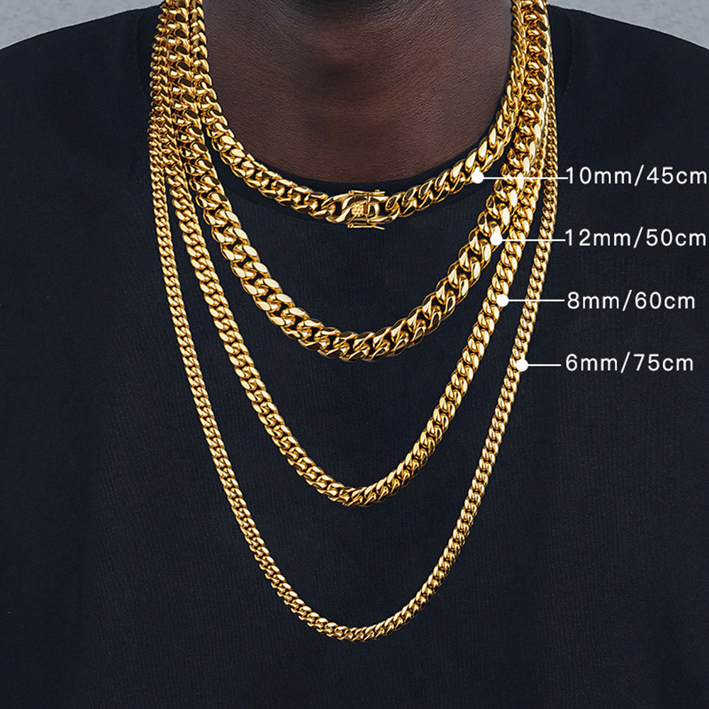 6 มม./8 มม./10 มม./12 มม.Hip-H - Cuban Link Chain 12Mm บทวิจารณ์และราคา