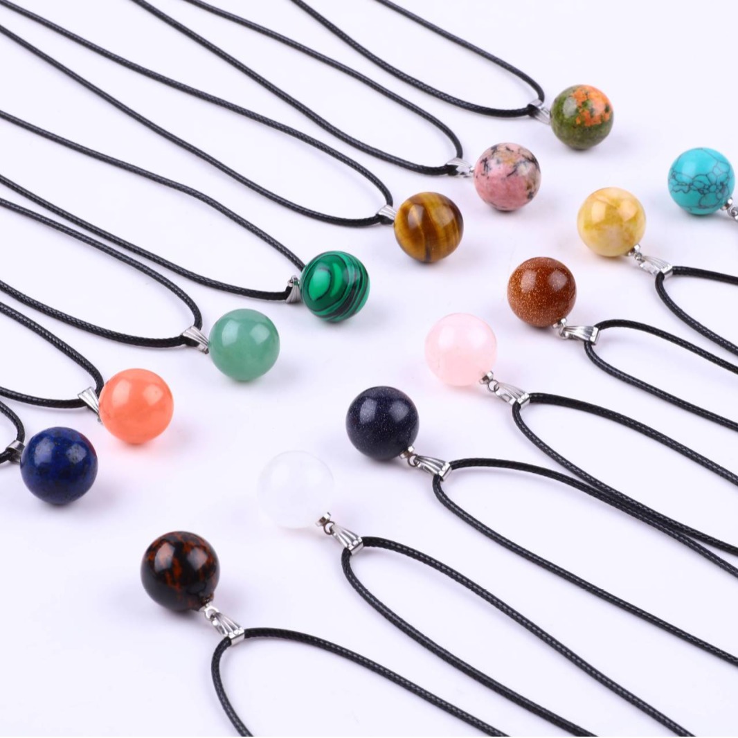 20 ชิ้น/ถุง 14 มม.หินธรรมชาติจ - Crystal Pendant Necklace Natural Stone บทวิจารณ์และราคา
