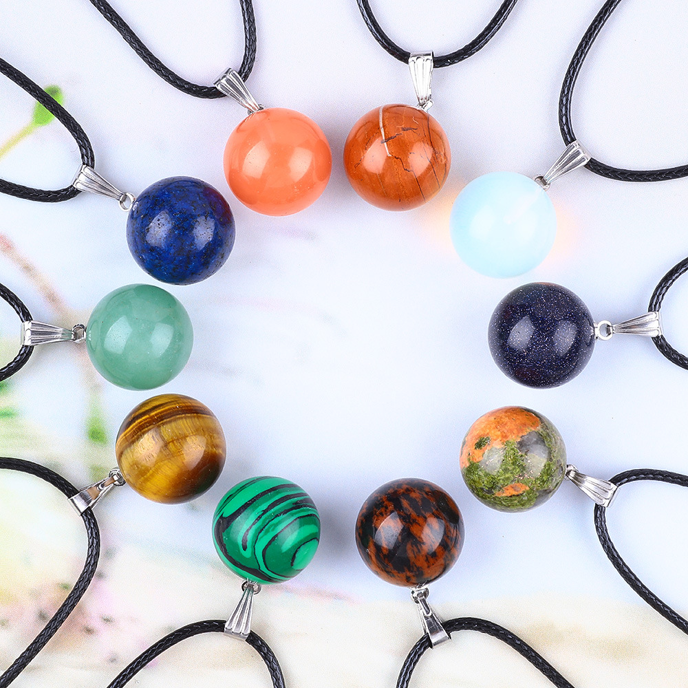 20 ชิ้น/ถุง 14 มม.หินธรรมชาติจ - Crystal Pendant Necklace Natural Stone บทวิจารณ์และราคา