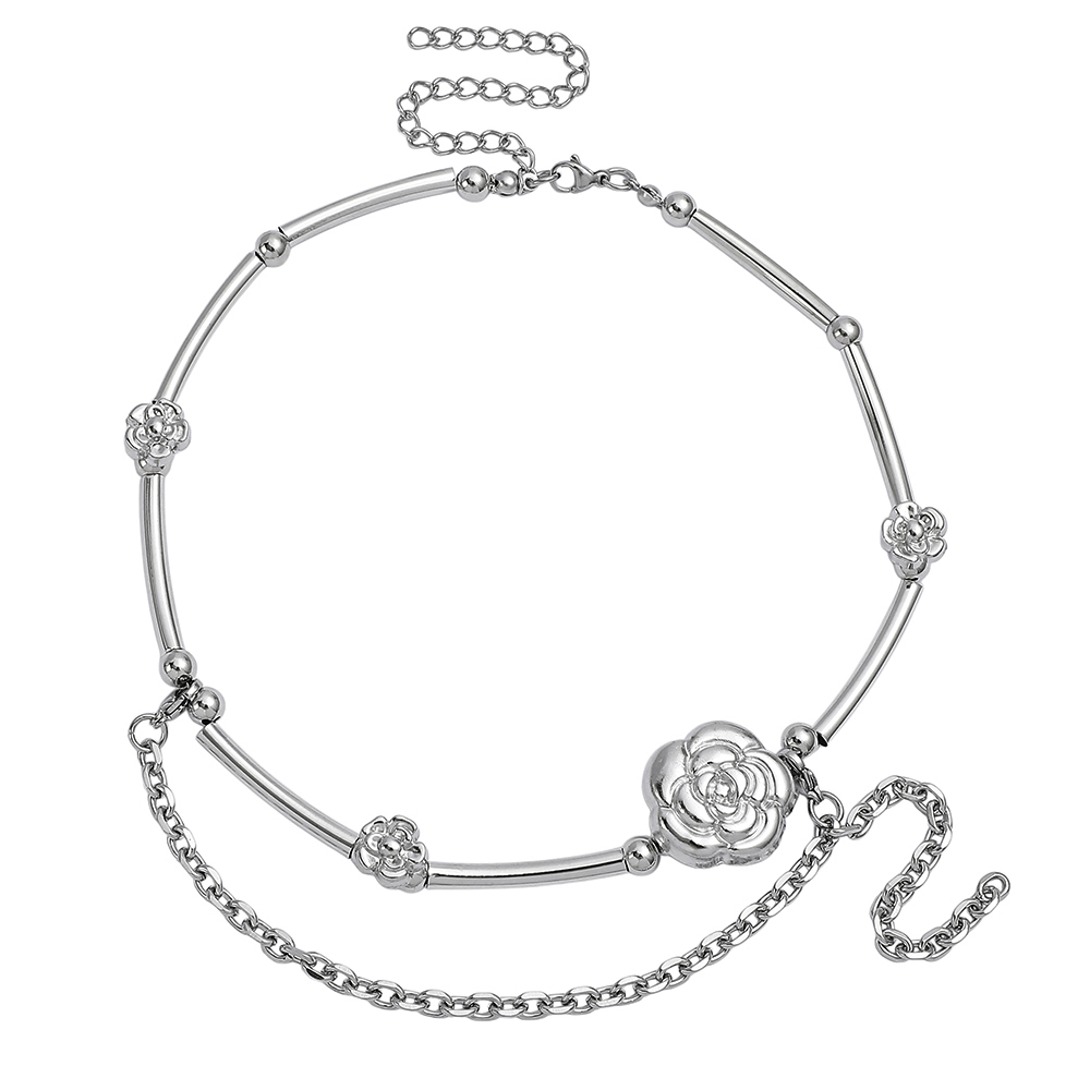 สร้อยคอโชคเกอร์ดอกคามิเลียสไตล - Layered Pendant Necklace Aesthetic บทวิจารณ์และราคา