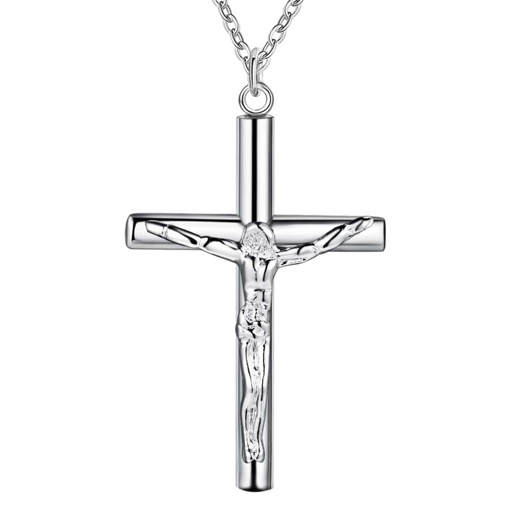 สร้อยคอเงินแท้ 925 ลายกางเขน ส - 925 Sterling Silver Chain Necklace Men บทวิจารณ์และราคา
