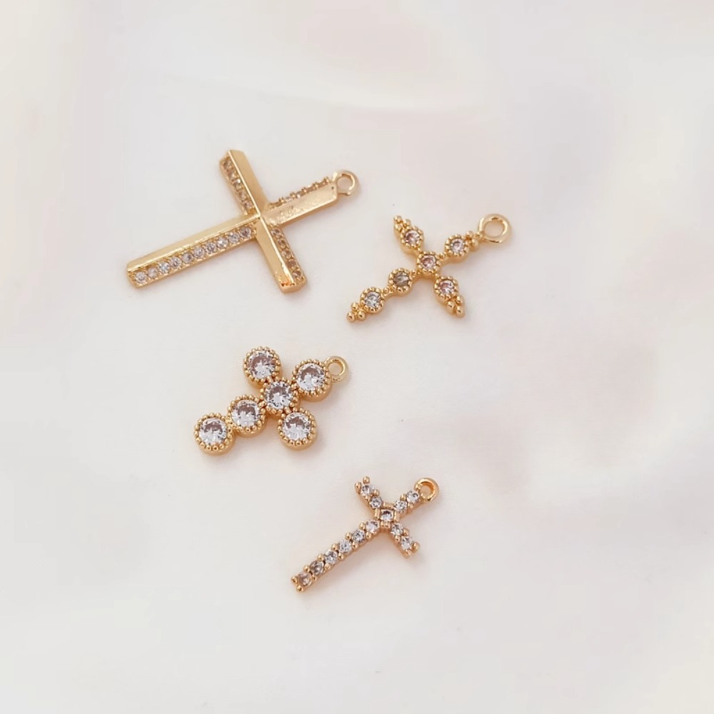 สร้อยข้อมือจี้รูปกางเขนประดับเ - Cross Pendant Necklace Gold บทวิจารณ์และราคา