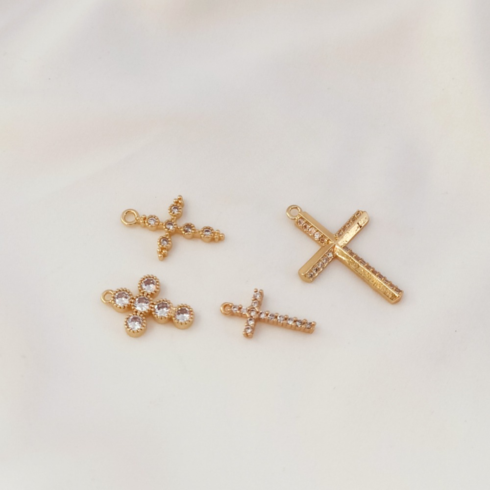 สร้อยข้อมือจี้รูปกางเขนประดับเ - Cross Pendant Necklace Gold บทวิจารณ์และราคา