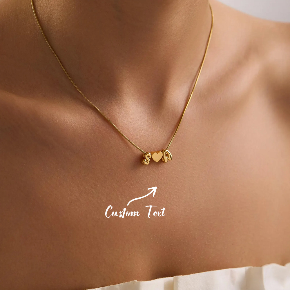 สร้อยคอจี้รูปหัวใจ 3 มิติ พร้อ - Custom Name Necklace Stainless Steel บทวิจารณ์และราคา