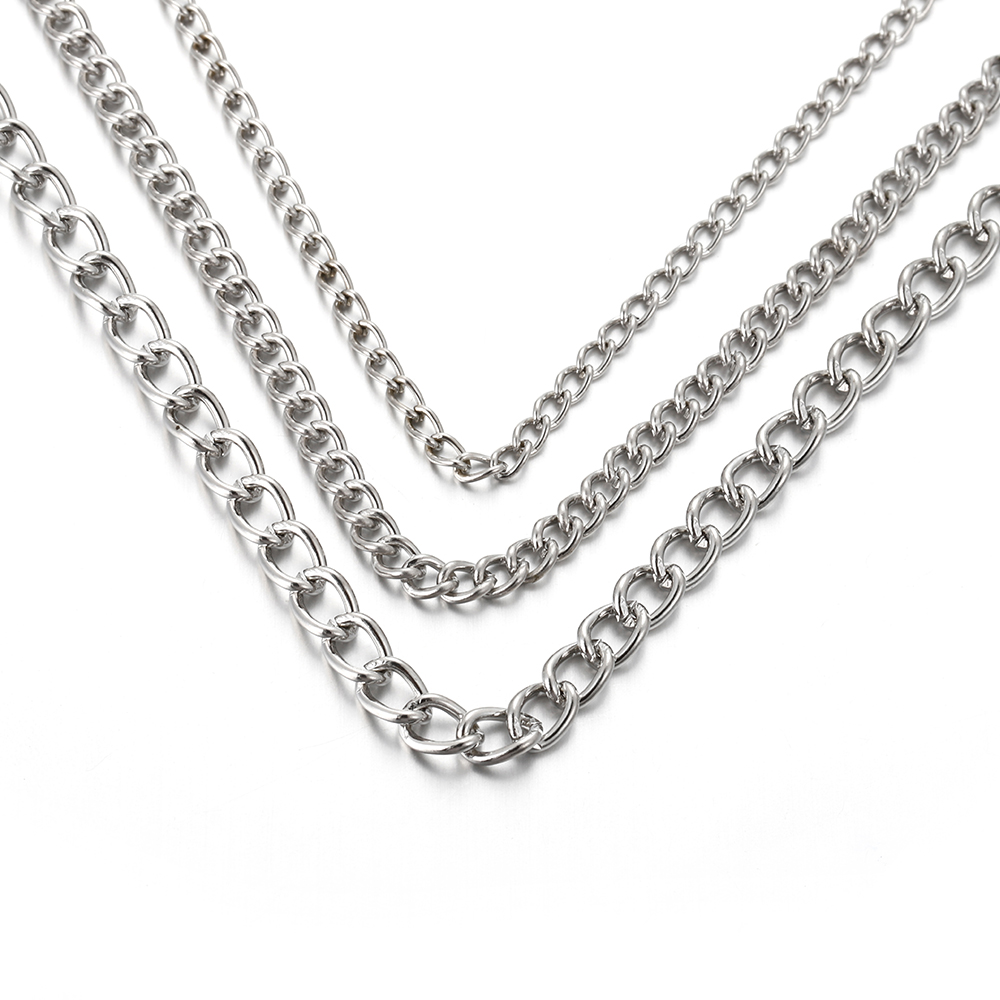 โซ่โลหะแบนรูปวงรีขนาด 2 เมตร 2 - Body Jewelry บทวิจารณ์และราคา