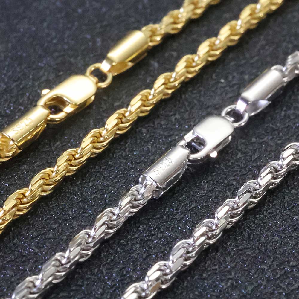 ESKEEM 3 มม./5 มม.ผู้ชายผู้หญิ - 925 Sterling Silver Chain Necklace Men บทวิจารณ์และราคา