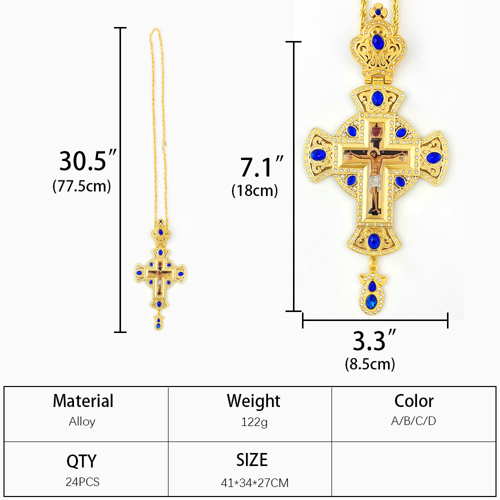 สร้อยคอไม้กางเขนแบบไบแซนไทน์ออ - Cross Pendant Necklace Gold บทวิจารณ์และราคา